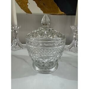 Anchor Hocking Clear Vintage Sugar Dish in the Wexford Pattern